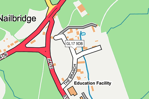 GL17 9DB map - OS OpenMap – Local (Ordnance Survey)