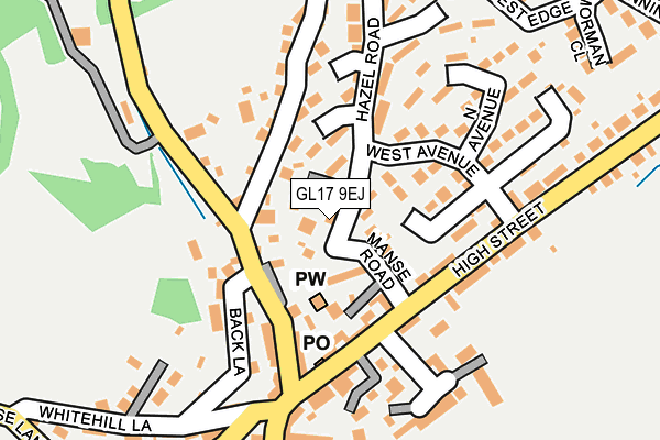 GL17 9EJ map - OS OpenMap – Local (Ordnance Survey)