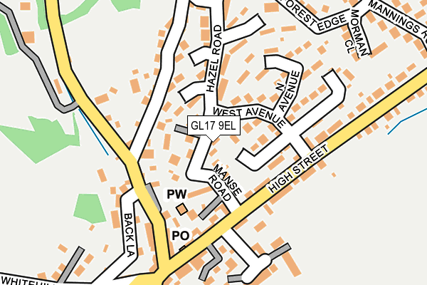GL17 9EL map - OS OpenMap – Local (Ordnance Survey)