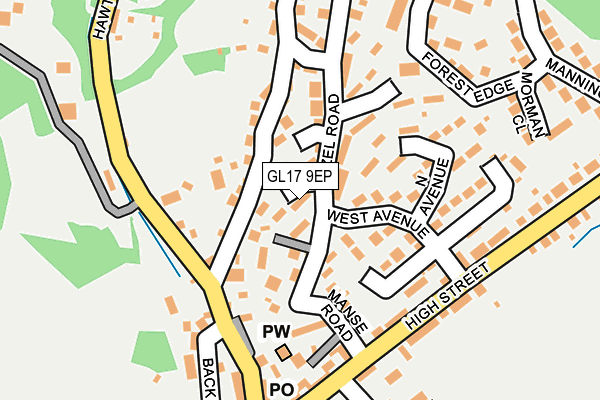 GL17 9EP map - OS OpenMap – Local (Ordnance Survey)