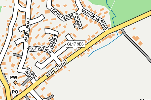 GL17 9ES map - OS OpenMap – Local (Ordnance Survey)