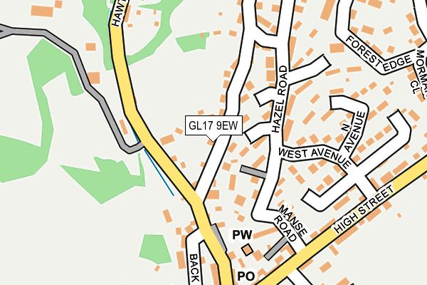 GL17 9EW map - OS OpenMap – Local (Ordnance Survey)