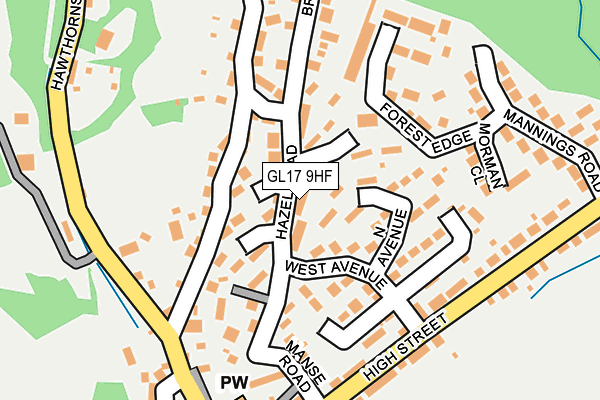 GL17 9HF map - OS OpenMap – Local (Ordnance Survey)