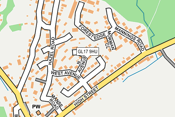 GL17 9HU map - OS OpenMap – Local (Ordnance Survey)