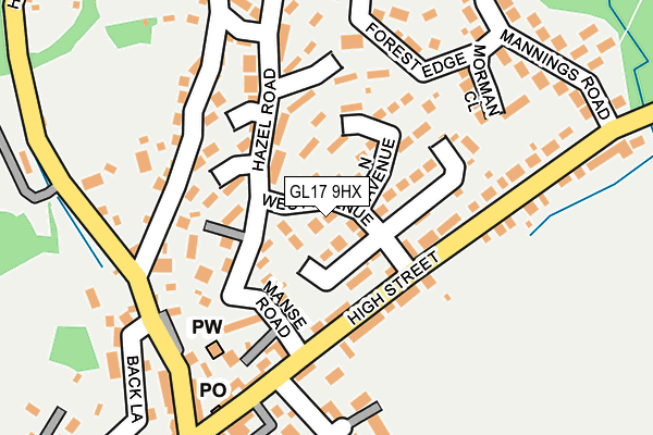 GL17 9HX map - OS OpenMap – Local (Ordnance Survey)