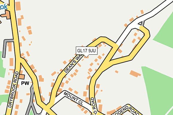 GL17 9JU map - OS OpenMap – Local (Ordnance Survey)