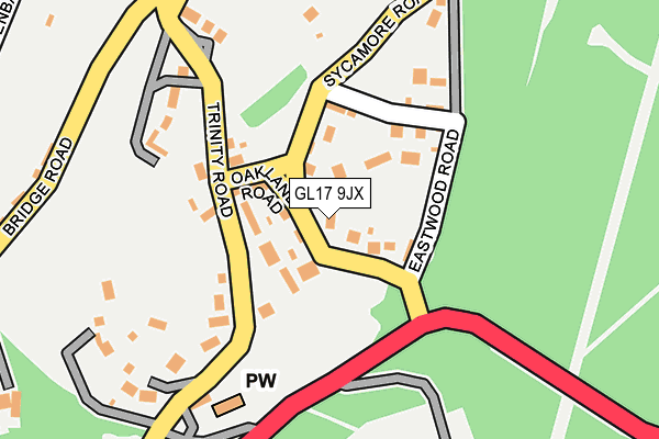 GL17 9JX map - OS OpenMap – Local (Ordnance Survey)