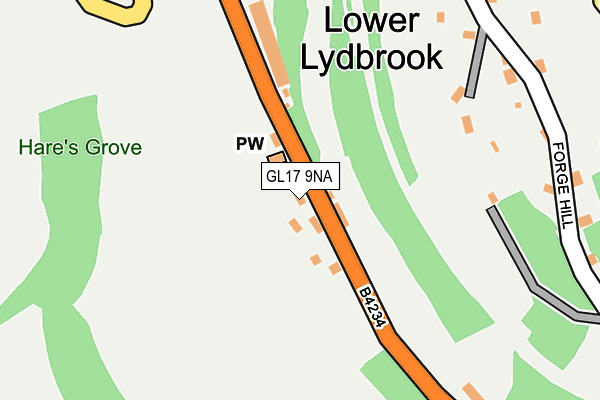 GL17 9NA map - OS OpenMap – Local (Ordnance Survey)