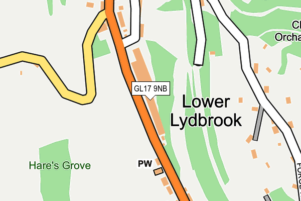 GL17 9NB map - OS OpenMap – Local (Ordnance Survey)