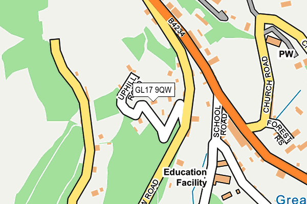 GL17 9QW map - OS OpenMap – Local (Ordnance Survey)