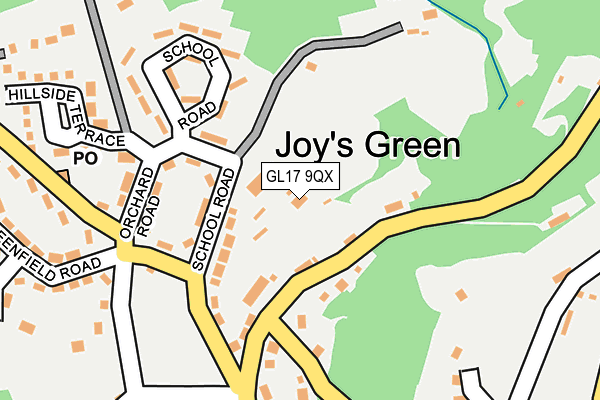 GL17 9QX map - OS OpenMap – Local (Ordnance Survey)