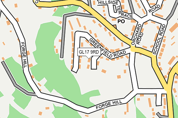 GL17 9RD map - OS OpenMap – Local (Ordnance Survey)