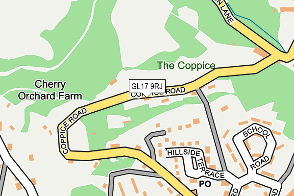 GL17 9RJ map - OS OpenMap – Local (Ordnance Survey)