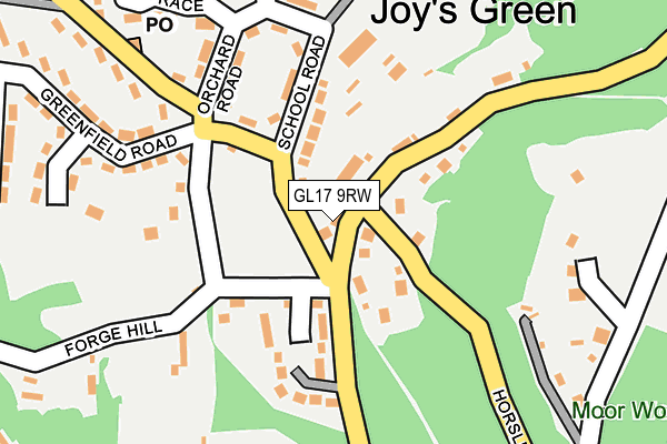 GL17 9RW map - OS OpenMap – Local (Ordnance Survey)