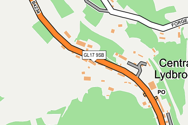 GL17 9SB map - OS OpenMap – Local (Ordnance Survey)