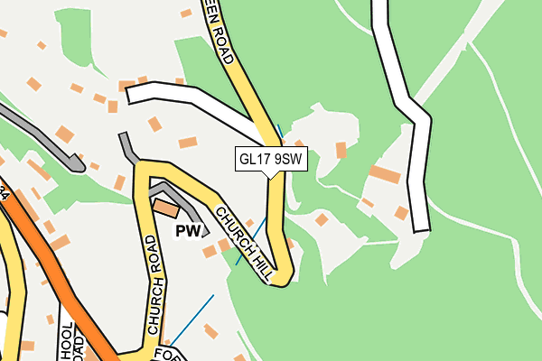 GL17 9SW map - OS OpenMap – Local (Ordnance Survey)