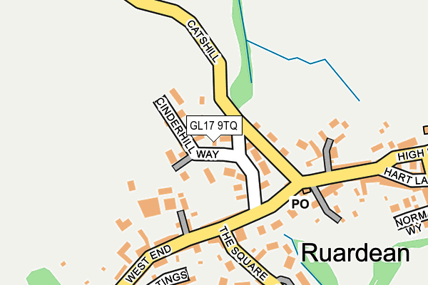 GL17 9TQ map - OS OpenMap – Local (Ordnance Survey)