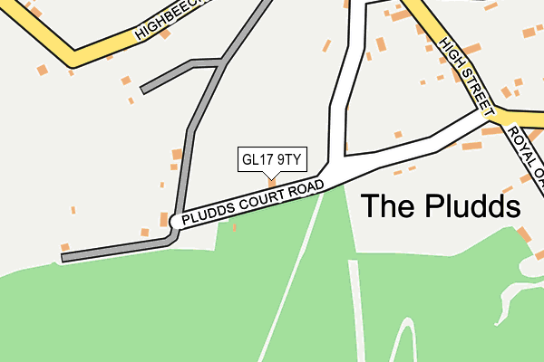 GL17 9TY map - OS OpenMap – Local (Ordnance Survey)