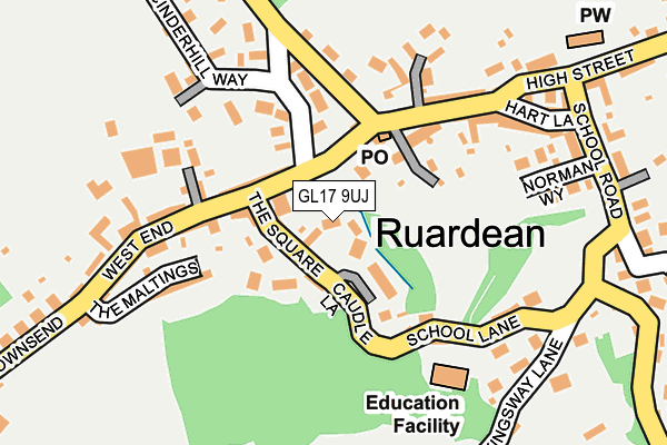 GL17 9UJ map - OS OpenMap – Local (Ordnance Survey)