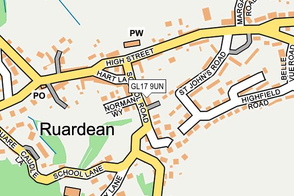 GL17 9UN map - OS OpenMap – Local (Ordnance Survey)