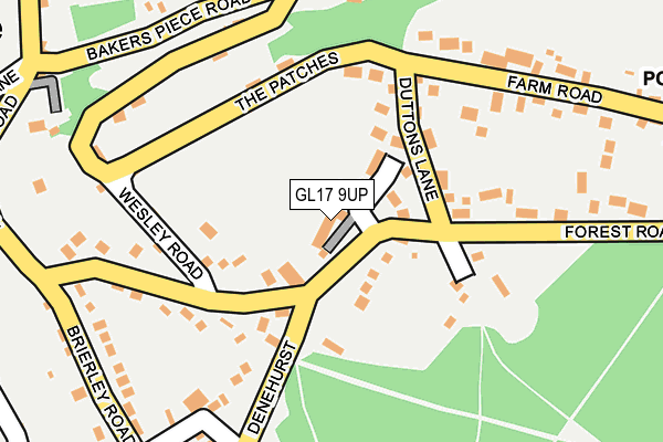 GL17 9UP map - OS OpenMap – Local (Ordnance Survey)