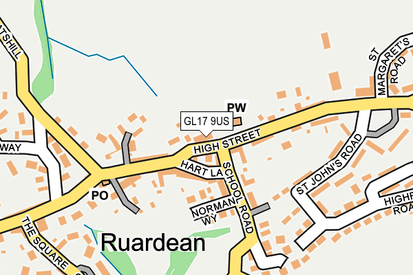 GL17 9US map - OS OpenMap – Local (Ordnance Survey)
