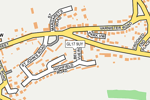 GL17 9UY map - OS OpenMap – Local (Ordnance Survey)