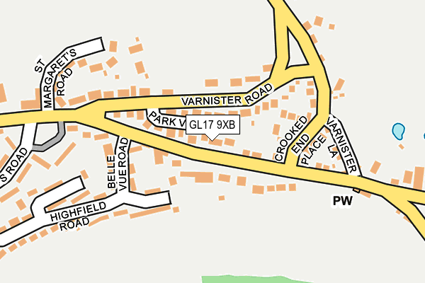 GL17 9XB map - OS OpenMap – Local (Ordnance Survey)
