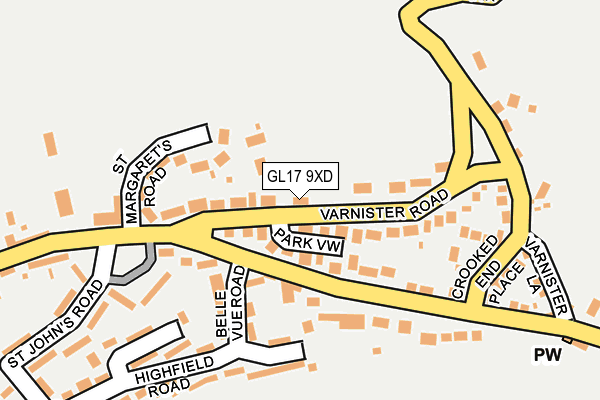 GL17 9XD map - OS OpenMap – Local (Ordnance Survey)