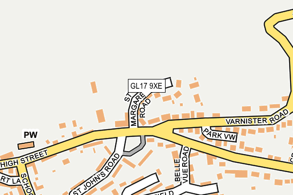 GL17 9XE map - OS OpenMap – Local (Ordnance Survey)