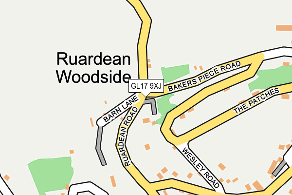 GL17 9XJ map - OS OpenMap – Local (Ordnance Survey)