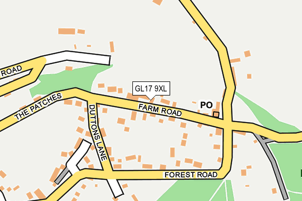 GL17 9XL map - OS OpenMap – Local (Ordnance Survey)