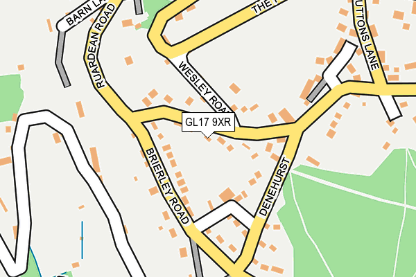 GL17 9XR map - OS OpenMap – Local (Ordnance Survey)