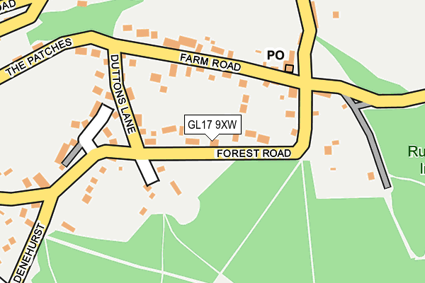 GL17 9XW map - OS OpenMap – Local (Ordnance Survey)