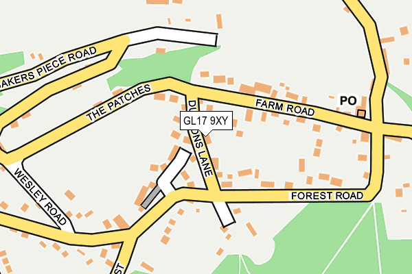 GL17 9XY map - OS OpenMap – Local (Ordnance Survey)