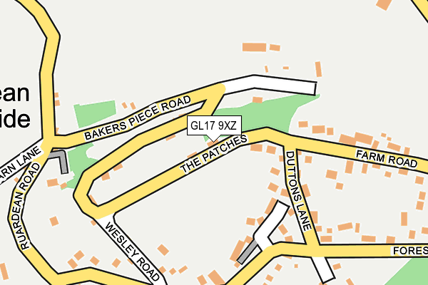 GL17 9XZ map - OS OpenMap – Local (Ordnance Survey)