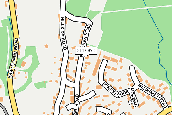 GL17 9YD map - OS OpenMap – Local (Ordnance Survey)