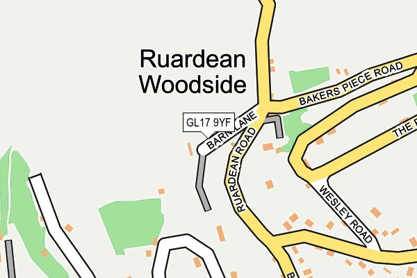 GL17 9YF map - OS OpenMap – Local (Ordnance Survey)