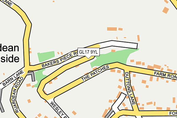 GL17 9YL map - OS OpenMap – Local (Ordnance Survey)