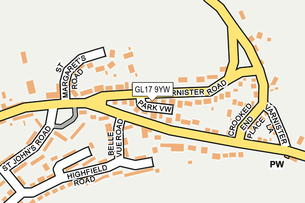 GL17 9YW map - OS OpenMap – Local (Ordnance Survey)