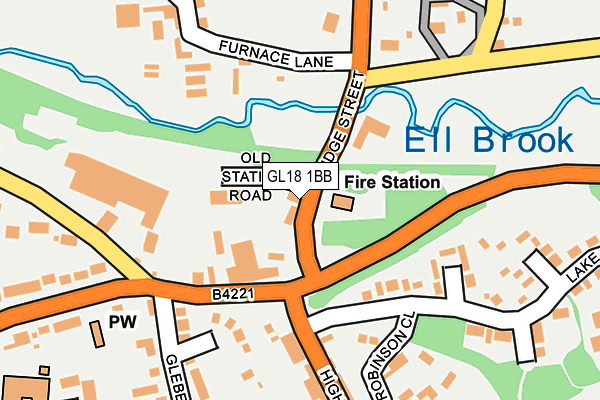 GL18 1BB map - OS OpenMap – Local (Ordnance Survey)