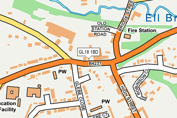 GL18 1BD map - OS OpenMap – Local (Ordnance Survey)