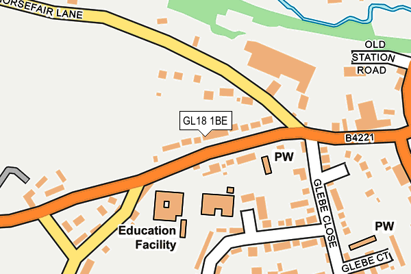 GL18 1BE map - OS OpenMap – Local (Ordnance Survey)