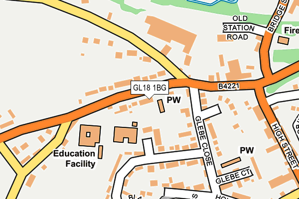 GL18 1BG map - OS OpenMap – Local (Ordnance Survey)