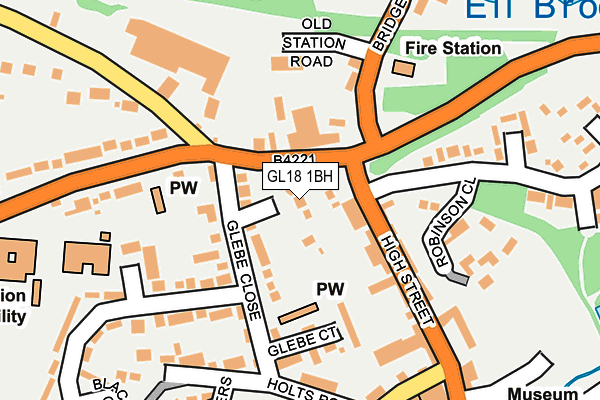 GL18 1BH map - OS OpenMap – Local (Ordnance Survey)