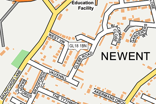 GL18 1BN map - OS OpenMap – Local (Ordnance Survey)