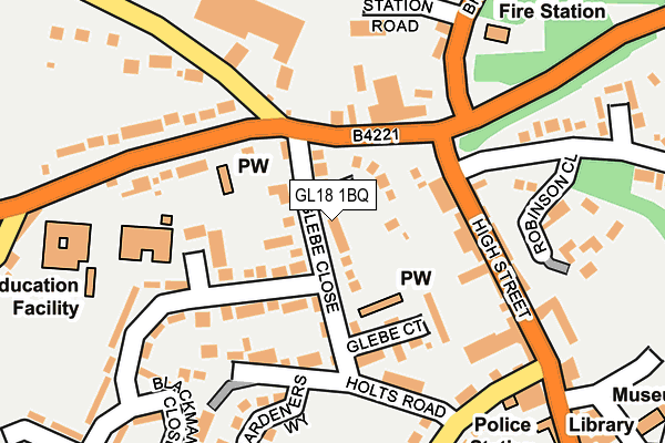 GL18 1BQ map - OS OpenMap – Local (Ordnance Survey)