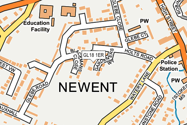 GL18 1ER map - OS OpenMap – Local (Ordnance Survey)