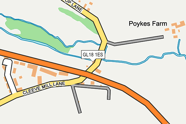 GL18 1ES map - OS OpenMap – Local (Ordnance Survey)