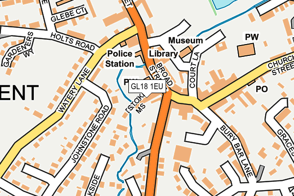 GL18 1EU map - OS OpenMap – Local (Ordnance Survey)